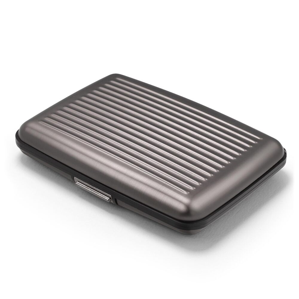 2073 Aluminum card holder with metal lock, RFID protection against fraud